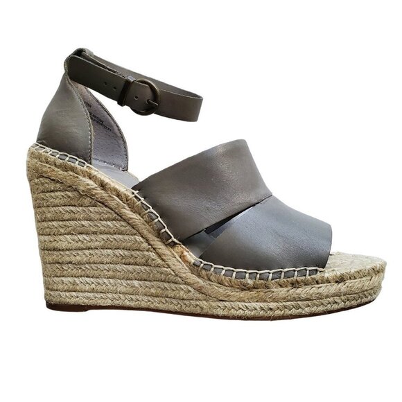 Treasure & Bond Shoes - Treasure & Bond Sannibel High Heel Espadrille Platform Wedges Taupe Gray Size 10